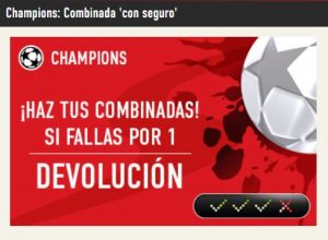 Promo Champions con seguro en Sportium