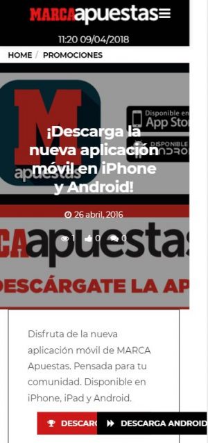 App movil Marca Apuestas