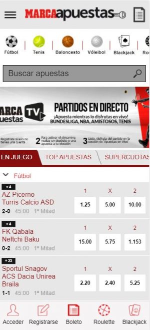 Mercado de apuestas Marca Apuestas