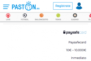 Pago Paysafecard Pastón