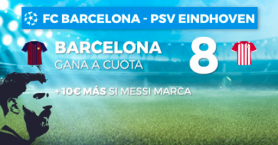 Megacuotas Barça - PSV, la Champions en Pastón.es