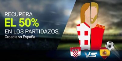 Seguro del 50% para tus apuestas Croacia - España, en Luckia