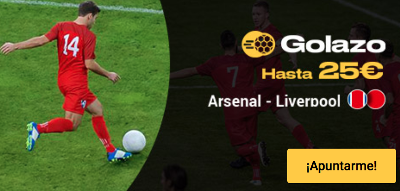 Golazo Bwin para tus apuestas Arsenal Liverpool