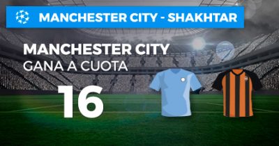 Megacuotas Manchester City - Shakhtar de Champions League