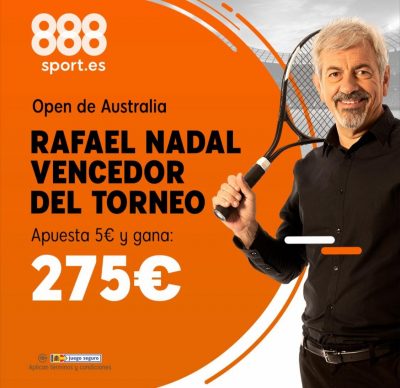 Superapuestas 888sport: Rafa Nadal campeón cuota @55