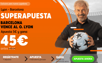 Cuotas Lyon Barcelona en Champions League: Superapuesta 888sport