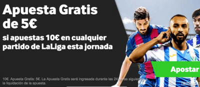 Promoción de Betway: 5 euros gratis al realizar apuestas de 10€ en el Barcelona - Español