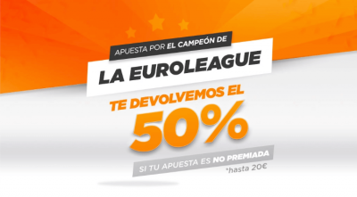 Devolución del 50 por ciento de tus apuestas a la final de la Euroliga con Kirolbet