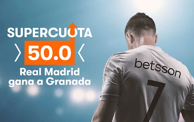 Cuotas aumentadas en Betsson al Real Madrid frente al Granada