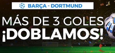 Promoción en las apuestas al Barça - Borussia de Champions en Pastón