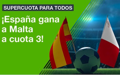 Supercuota en las apuestas al España vs Malta - Codere