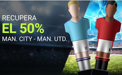 Recupera tus apuestas falladas al Manchester City-Manchester United | Promo Luckia