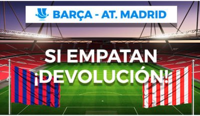 Promoción para el Barcelona- Atletico de Madrid de Supercopa en Pastón.