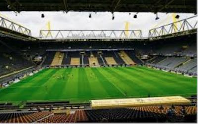 Estadio Borussia Dortmund, vacio frente al Bayern