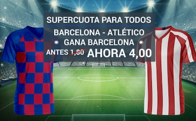 Supercuota doble Codere con tu pronostico de apuestas al Barcelona vs Atletico