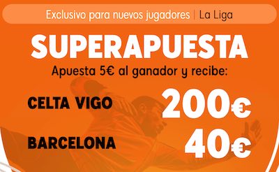 Superapuesta 888sport - Pronositco y cuotas al Celta - Barcelona