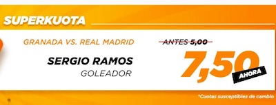 Superkuota Kirolbet | Gol de Ramos en el Granada vs Real Madrid