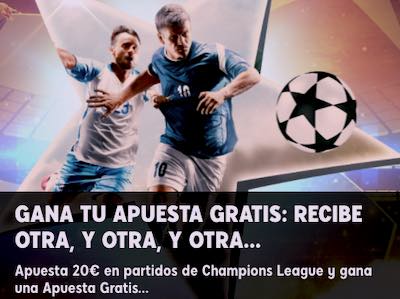 Consigue apuestas gratis y encadena freebets en la Champions League con 888sport