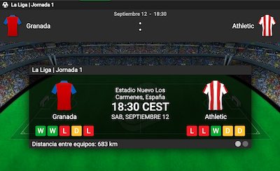 Cuotas y pronostico de las apuestas al Granada vs Athletic Bilbao en Betway