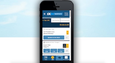 app de apuestas de 1xBet para android e iPhone