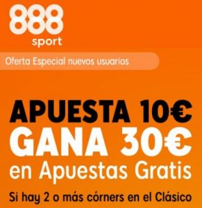 Apuestas gratis el clasico en 888sport