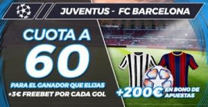 Apuestas juventus barcelona con megacuota paston