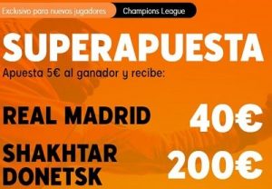 Superapuesta cuotas Madrid Shakthar