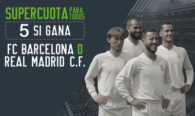 Supercuota en Codere para el pronostico en el Barcelona vs Real Madrid 