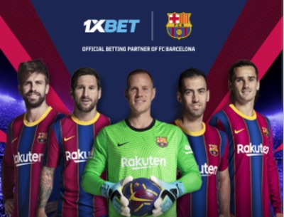 1xBet, patrocinador oficial del FC Barcelona también en Champions League