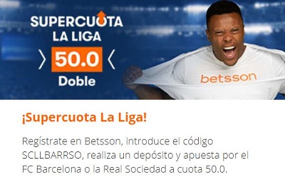 Super cuotas Betsson para el Barcelona - Real Sociedad