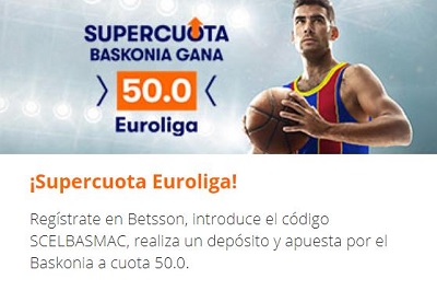 apuestas baskonia maccabi con Supercuota Betsson