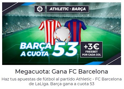 apuestas Athletic Bilbao Barcelona con la megacuota Paston