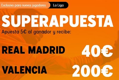 Promo Super Apuestas en 888sport para el Real Madrid vs Valencia