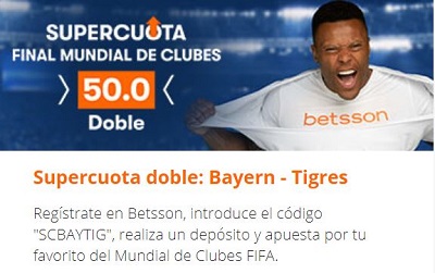 Supercuota 50.00 con tus apuestas de Mundial de clubes 2021