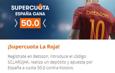 Las mejores cuotas para el España vs Kosovo en Betsson