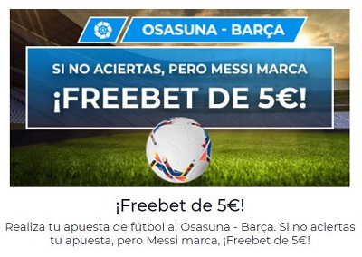 Promo Paston para tus apuestas al Osasuna Barça