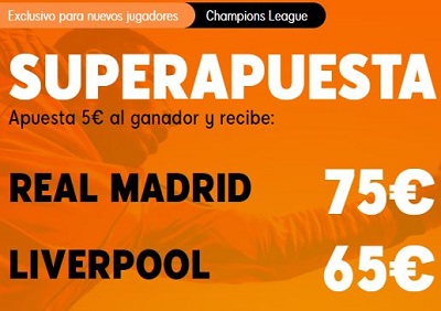 Supercuota para tus apuestas al Real Madrid vs Liverpool de Champions en 888sport