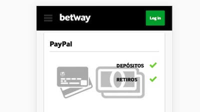 Depositos y retiradas en Betway mediante Paypal