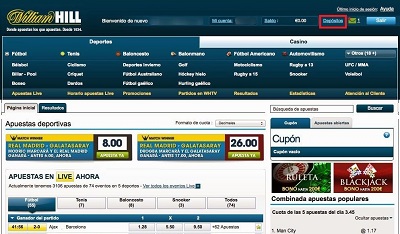 Pasos para tus depositos en William Hill