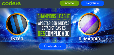 Mercados de combinadas para la Champions, en Codere