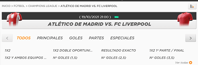 Descubre las mejores cuotas para el Atletico vs Liverpool de Champions