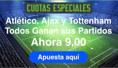 Cuotas especiales en Codere y pronostico para el Atletico vs Manchester United de Champions