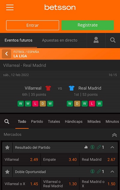 Analisis de cuotas y pronostico de apuestas para el Villarreal vs Real Madrid