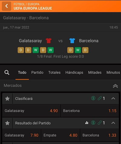 Analisis de cuotas y pronostico de apuestas para el Galatasaray vs Barça de Europa League