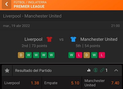 Analizamos las apuestas para el derby del noroeste de Inglaterra entre Liverpool y Manchester United