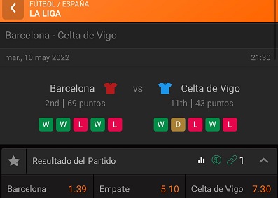 Analizamos las cuotas y casas de apuestas para el Barça vs Celta de LaLiga