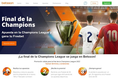 DEtalles de la promo de apuestas Betsson para el Liverpool vs Real Madrid de Champions