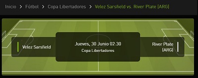 Disfrutamos del Velez vs River Plate de Copa Libertadores y de las apuestas al partido