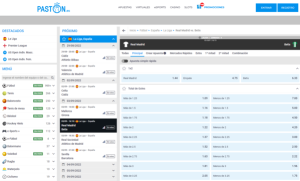 Cuotas muy potentes para las apuestas de varios mercados del Real Madrid Vs Betis en Pastón.es