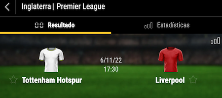 pronostico y cuotas tottenham vs liverpool